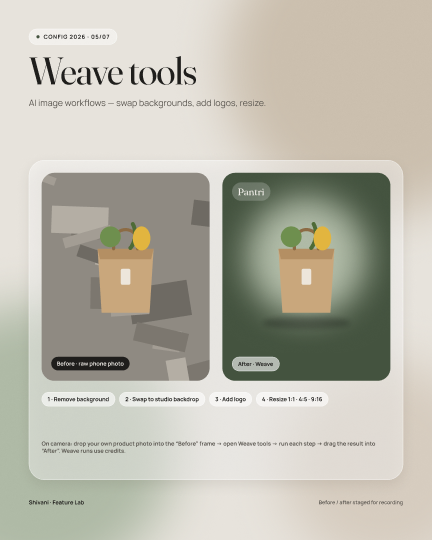Weave experiment generating food imagery.